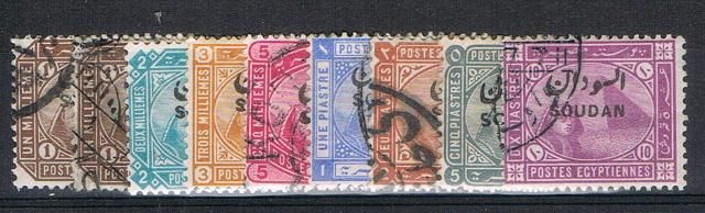 Image of Sudan SG 1/9 FU British Commonwealth Stamp